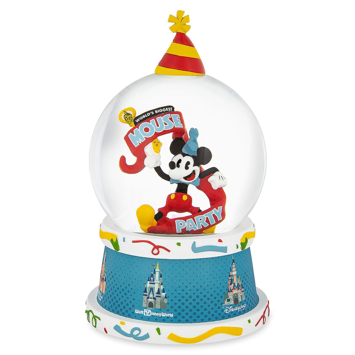 Disney Parks Mickey Mouse 90th Birthday Light Up Snowglobe Celebrate Snow Globe