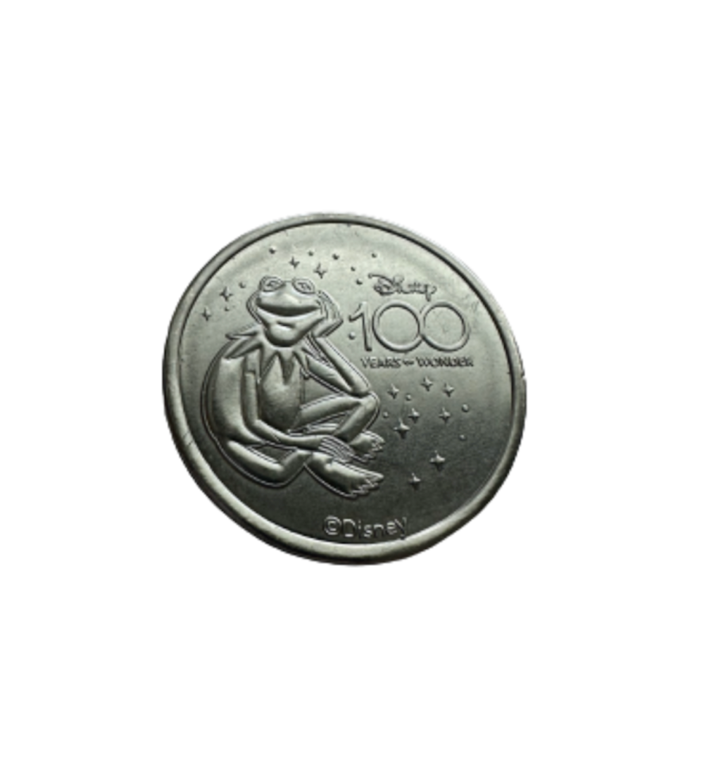 Disney 100 Years of Wonder Celebration The Muppets Kermit Coin Medallion New
