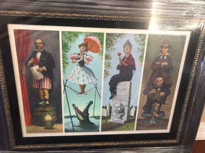 Disney Haunted Mansion Stretching Portraits Giclee on Canvas Framed New with Box