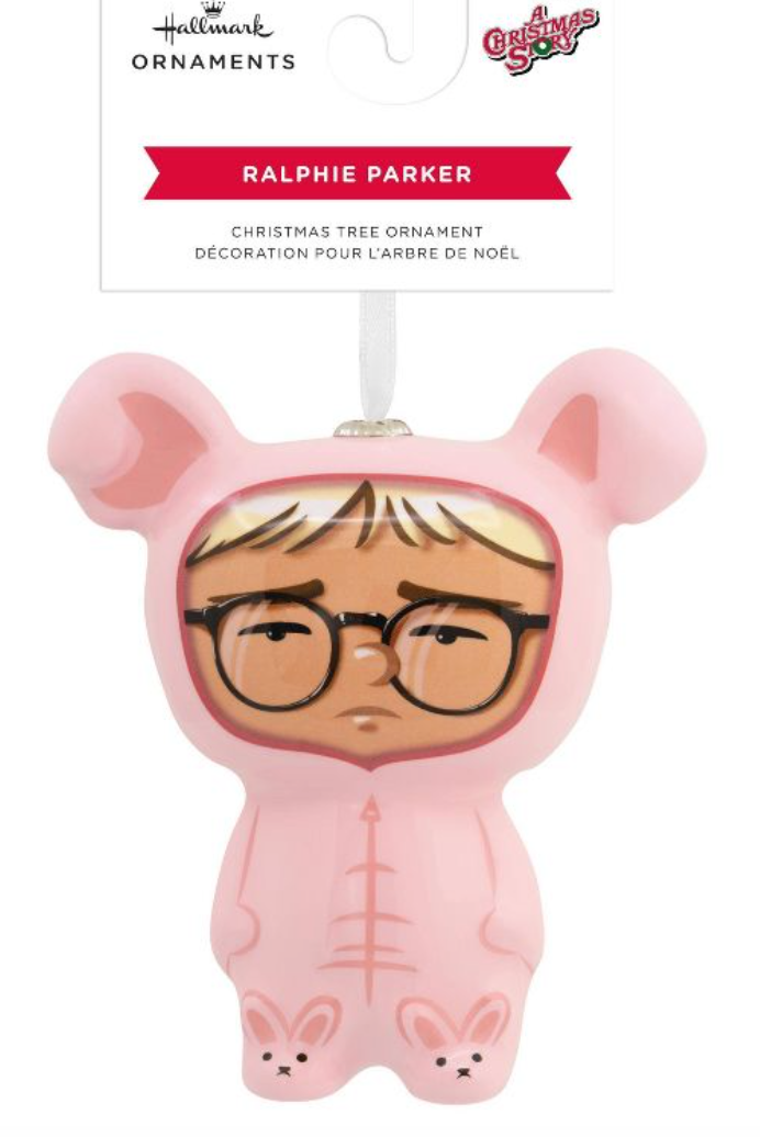 Hallmark A Christmas Story Ralphie in Pink Bunny Suit Decoupage Ornament New