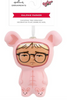 Hallmark A Christmas Story Ralphie in Pink Bunny Suit Decoupage Ornament New