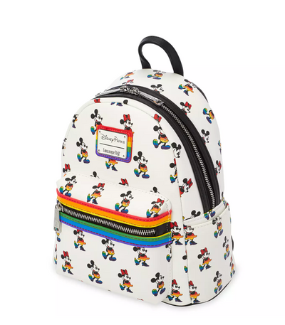 Disney Parks Rainbow Collection Mickey and Minnie Mini Backpack New with Tag