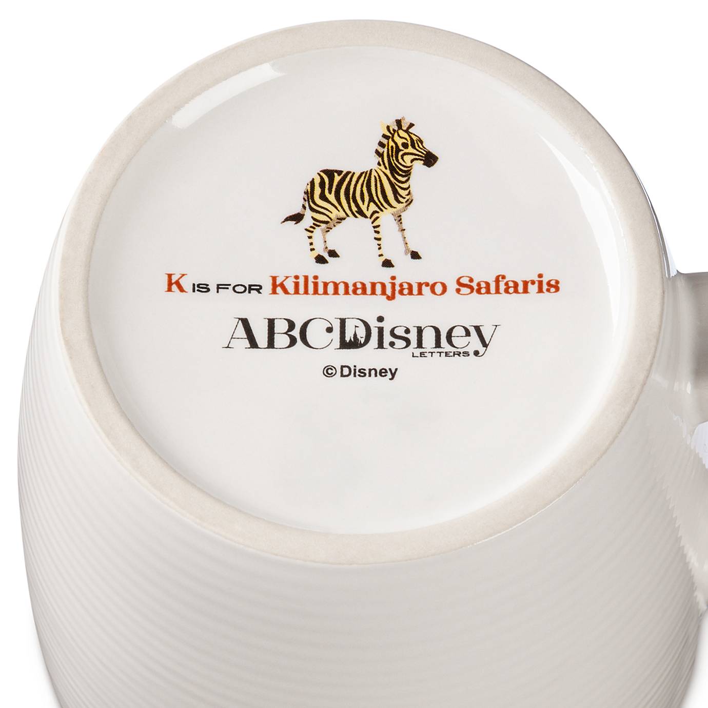 Disney Parks ABC Letters K is for Kilimanjaro Safaris Ceramic Coffee Mug New