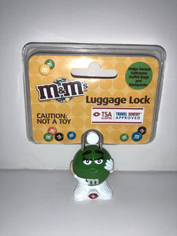 M&M's World Character Green Luggage Lock TSA Accepted New Sealed