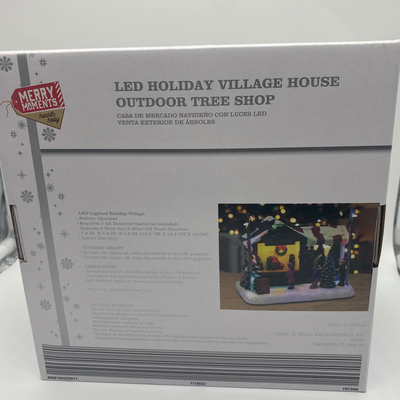 Merry Moments Led Lighted Christmas Holiday Village Tree House New with Box