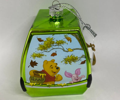 Disney Parks Skyliner Winnie the Pooh Glass Christmas Ornament New with Tag