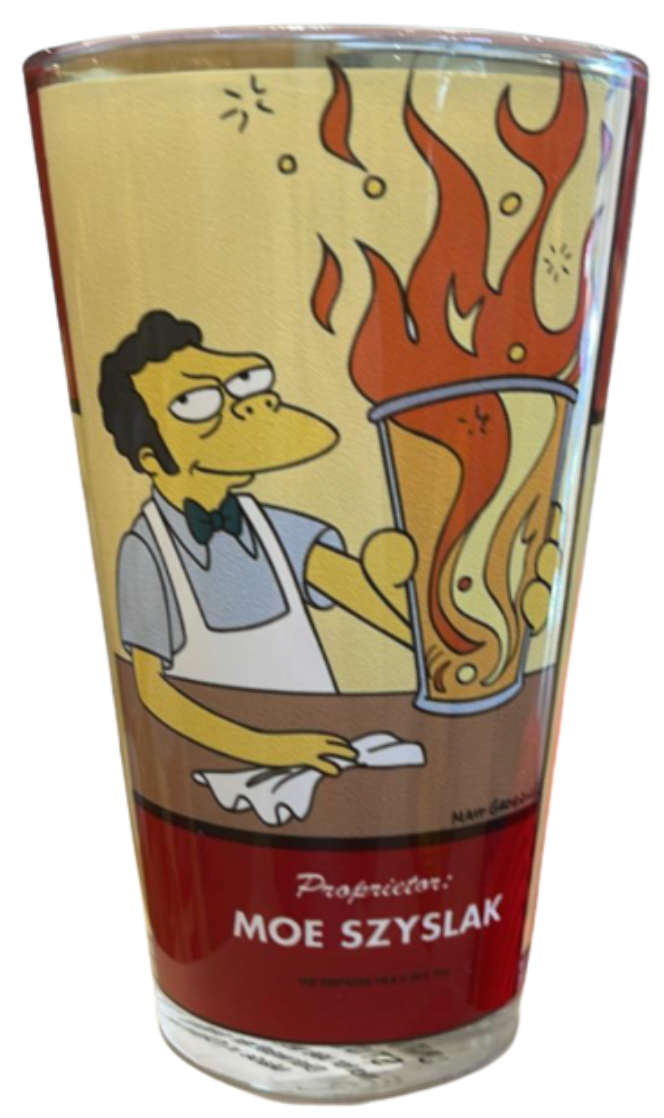 Universal Studios Simpson Moe's Tavern Glass Cup New With Tag