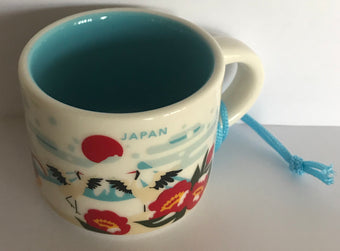 Starbucks Coffee You Are Here Japan Winter 2018 Ceramic Mug Ornament New with Box