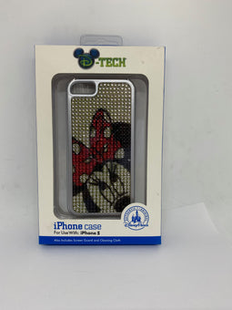 Disney Parks Minnie Rhinestones Clip Case and Screen Guard Iphone 5 New Box