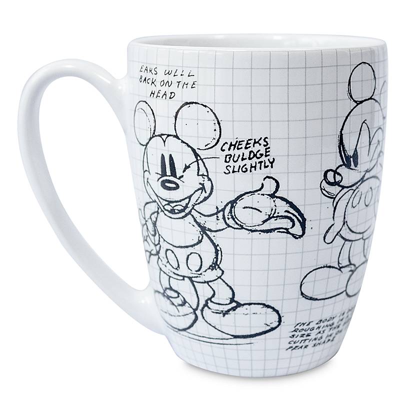 Disney Mickey Mouse Sketch and Animation Tips Mug New