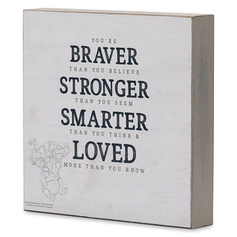 Disney Braver Stronger Smarter Lover Winnie the Pooh Wall Décor New