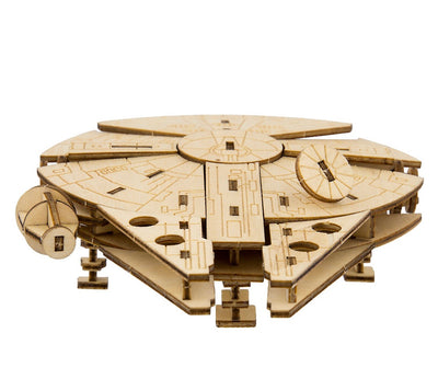 Disney Parks Star Wars Millennium Falcon Book and 3D Wood Model Kit 3D New