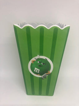 M&M's World Green Popcorn Container New