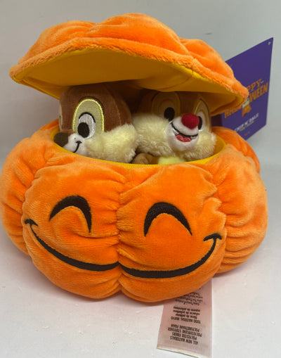 Disney Parks Happy Halloween 2021 Chip n' Dale Pumpkin Plush New with Tag