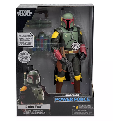 Disney Star Wars Boba Fett Talking Action Figure Power Force New with Box