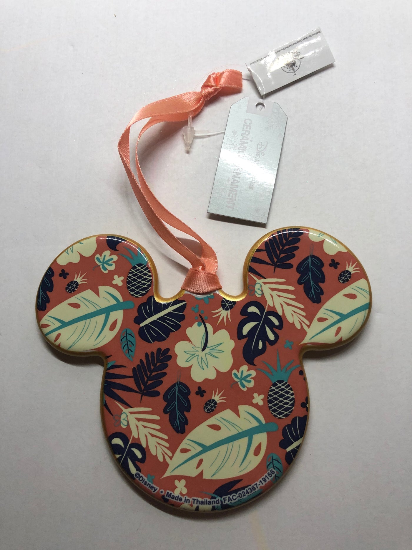 Disney Parks Caribbean Beach Resort Mickey Disc Christmas Ornament New With Tags