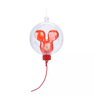 Disney Sketchbook Mickey Red Balloon Light-Up Christmas Tree Ornament New w Tag