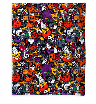 Disney Halloween Mickey Friends Pumpkins Candy Ghosts Soft Throw blanket New