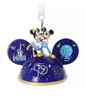 Disney Parks WDW 50th Mickey Minnie Light Up Ear Hat Christmas Ornament New Box