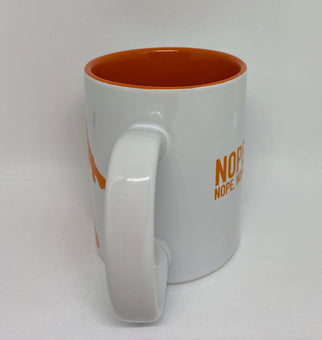 M&M's World Orange Silhouette Nope Nope Nope Nope Coffee Mug New