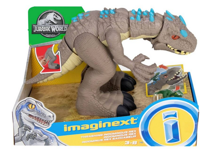 Jurassic World Imaginext Thrashing Indominus Rex Dinosaur Toy Set New I Love Characters