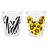 Disney Animal Kingdom Mickey Mouse Animal Print Mini Glass Set Shot Glass New