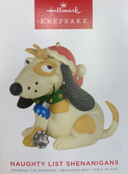 Hallmark 2022 Naughty List Shenanigans Dog Christmas Ornament New With Box