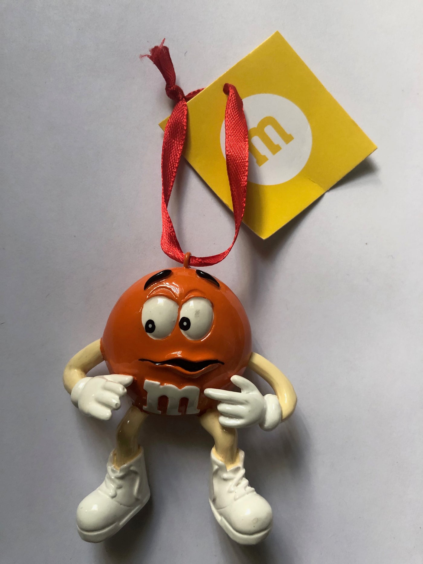 M&M's World Orange Character Resin Christmas Ornament New with Tag