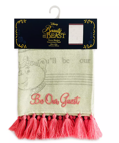 Disney Parks Be Our Guest Throw Blanket Beauty And The Beast New with Tag