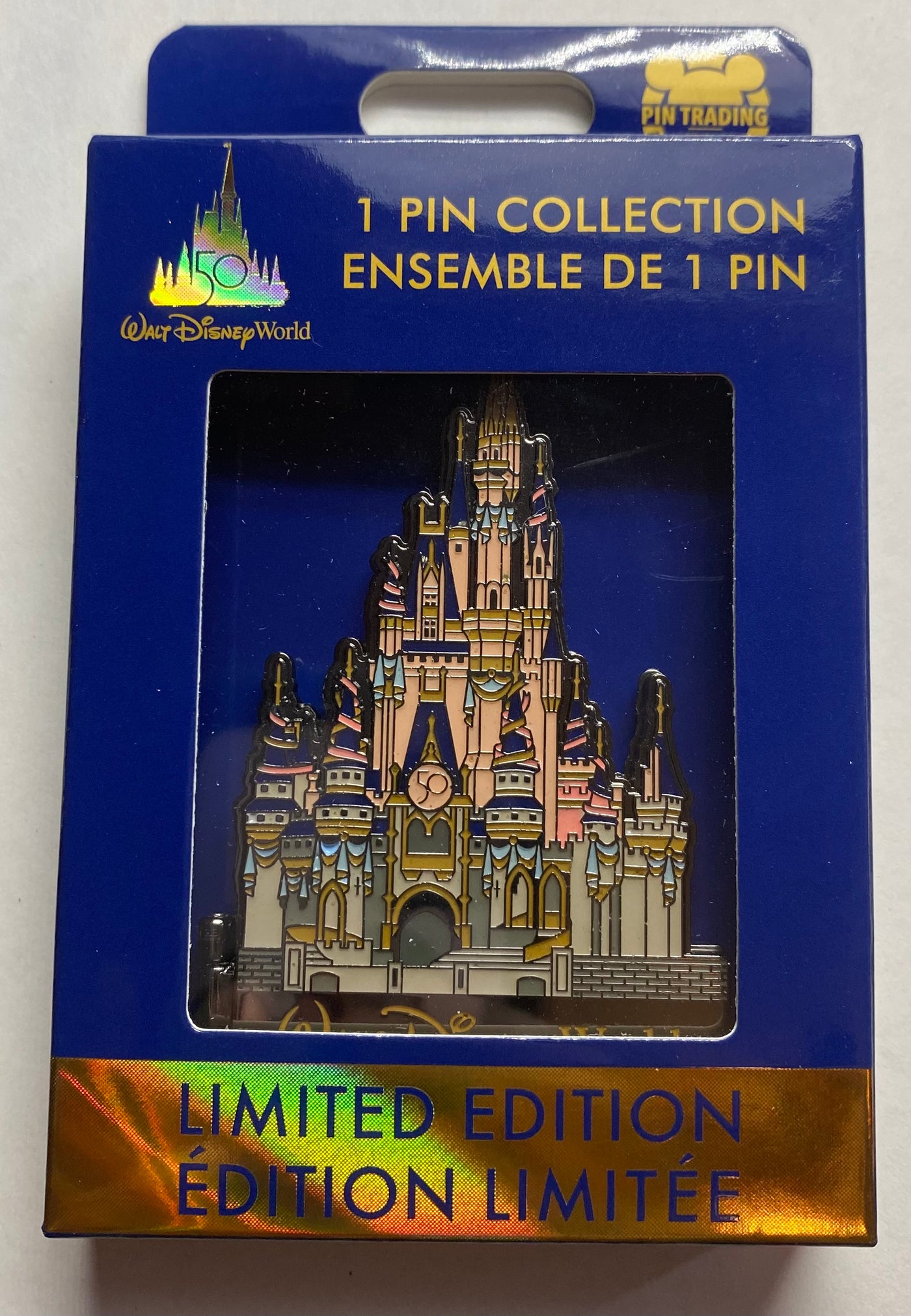 Disney Parks WDW 50th Magical Celebration Castle Jumbo Limited Pin New with Box