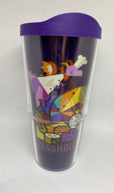 Disney Epcot Food and Wine 2021 Figment Passholder Tervis Tumbler with Lid New