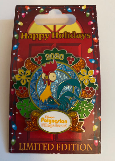Disney 2020 Polynesian Resort Hei Hei Happy Holiday Limited Pin New with Card