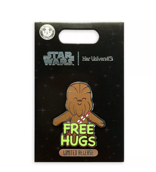 Disney Chewbacca Free Hugs Pin by Her Universe Star Wars Limited New with Card