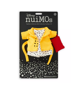 Disney NuiMOs Outfit Yellow Coat with Polka Dot Dress and Red Clutch New w Card