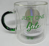 Disney Parks Snow White Poisoned Apple Just One Bite Glass Mug with Glitter New