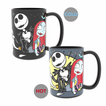Disney Nightmare Before Christmas Color Change Mug Jack Sally Zero New With Box