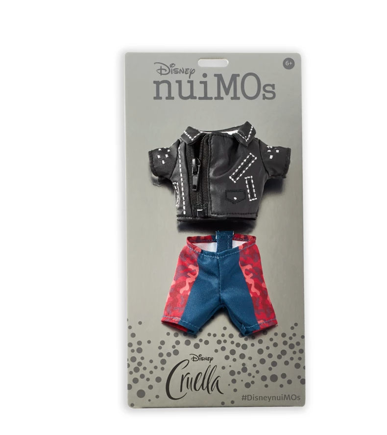 Disney NuiMOs Outfit Cruella Faux Leather Jacket with Graphic T-Shirt Pants New