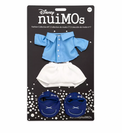 Disney NuiMOs Outfit Blue Button-Down Shirt White Swim Trunks Boat Shoes New