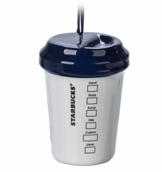 Disney Starbucks Mickey California Adventure Cup Christmas Ornament New with Tag