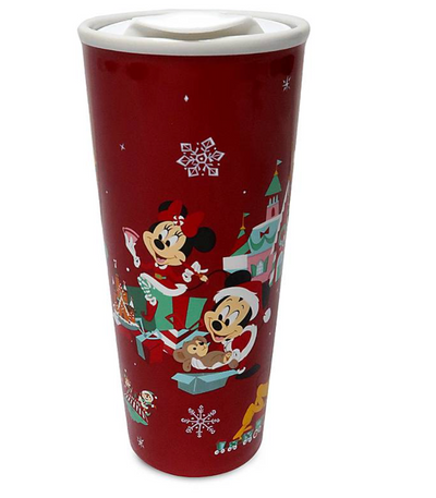 Disney Holiday Cheer Mickey and Friends Travel Mug New