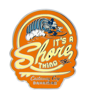 Disney Parks Cruise Line Mickey It's a Shore Thing Castaway Cay Pin New w Card