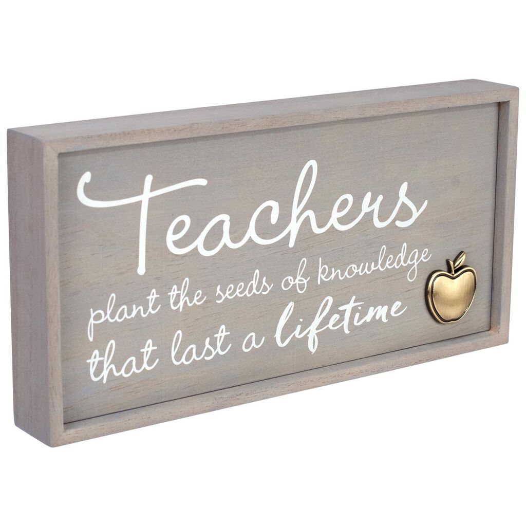 Hallmark Teachers Plant the Seeds Framed Quote Sign New