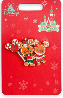 Disney Mickey and Minnie Mouse Gingerbread Holiday 2020 Pin New with Card