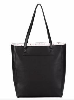 Disney Minnie Mouse Faux Suede Tote Black Bag New with Tag