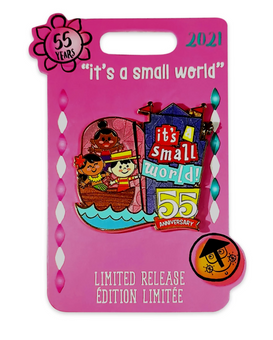 Disney Parks It's a Small World 55th Anniversary Pin Limited New with Card
