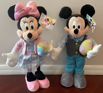Disney 2022 Easter Mickey and Minnie Easter Door Porch Greeters Plush 24" New