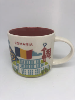 Starbucks You Are Here Romania Ceramic Coffee Mug New with Box