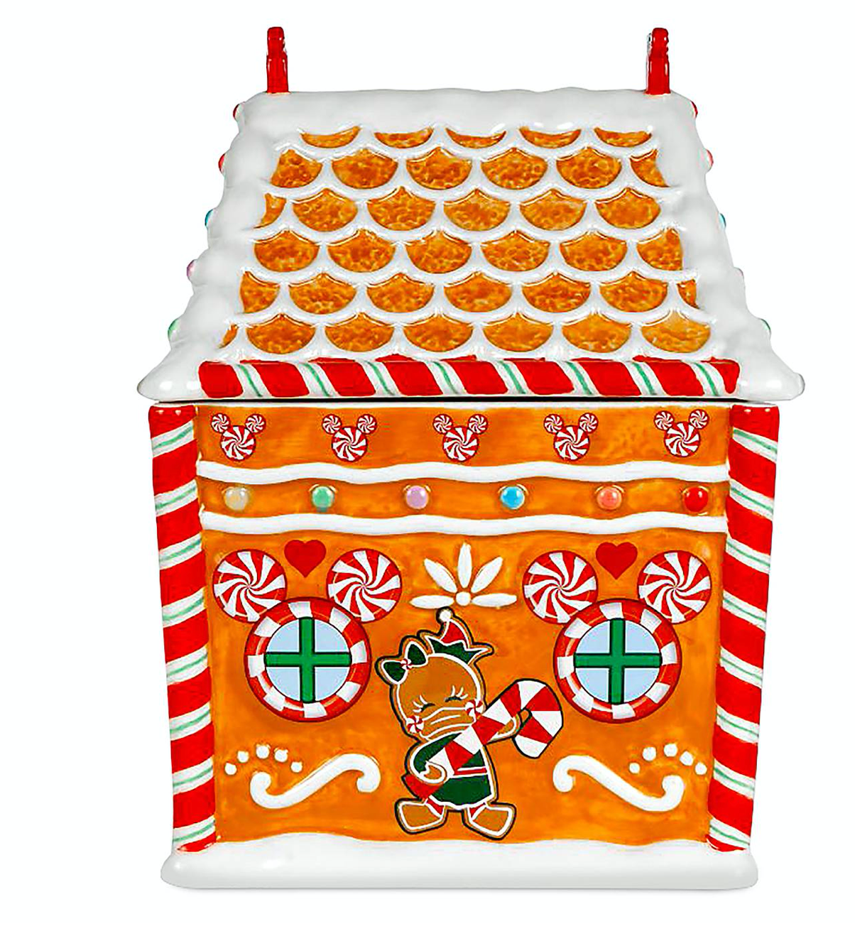 Disney Mickey and Friends Holiday Christmas Cookie Jar Gingerbread New with Box