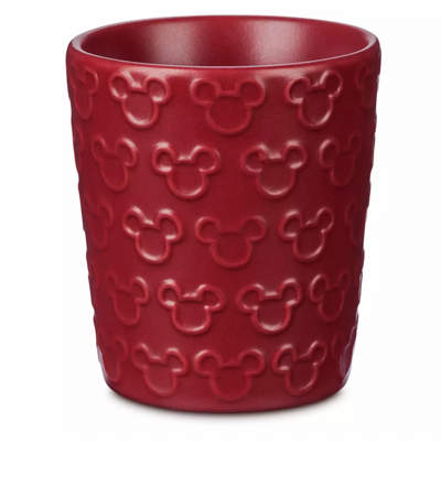 Disney Retro Red Mickey Icons Gold Handle Holiday Christmas Coffee Mug New
