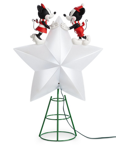 Disney Store Mickey and Minnie Light-Up Holiday Christmas Tree Topper New Box